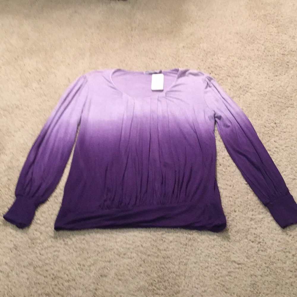 Purple ombré top